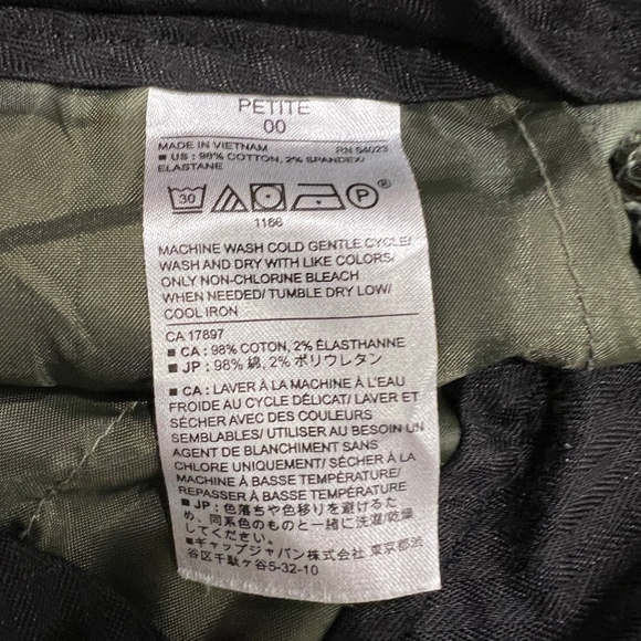 Banana republic women Avery green pant trousers petite 00 cropped ankle workwear - Picture 7 of 13